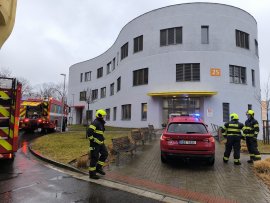Požární cvičení probíhalo v budově pardubické psychiatrie